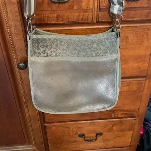 Silver crossbody bag-neoprene